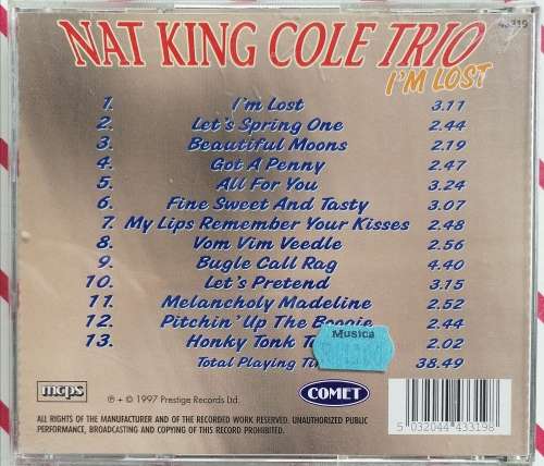 Nat King Cole Trio - I`m lost cd