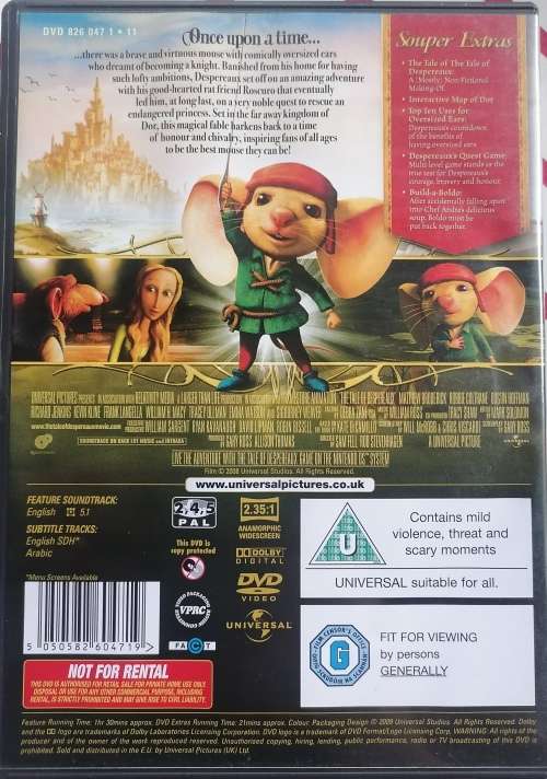 The tale of Despereaux dvd