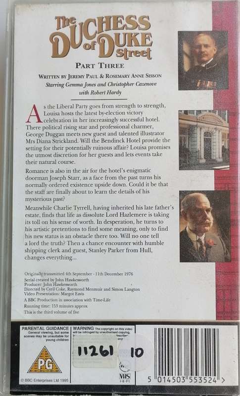 The Duchess of Duke Street Part Three VHS