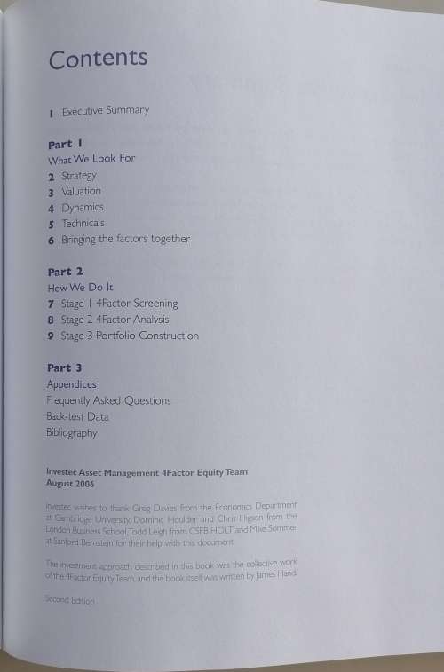 Investec 4Factor Process