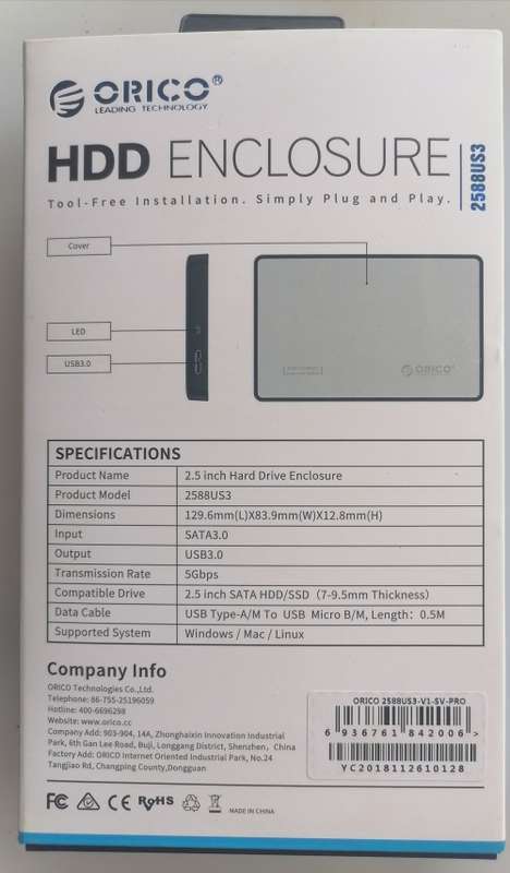 Orico HDD Enclosure