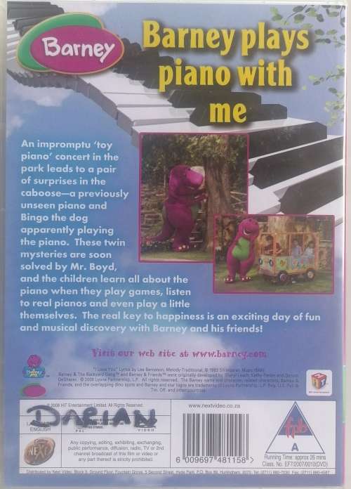Barney plays piano with me dvd