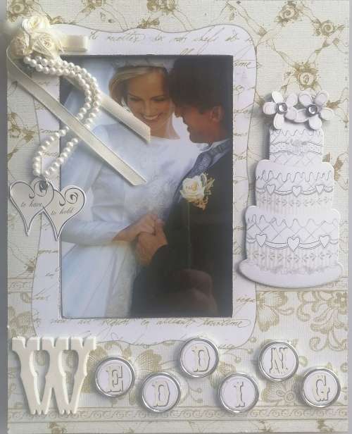 Wedding cake photo frame
