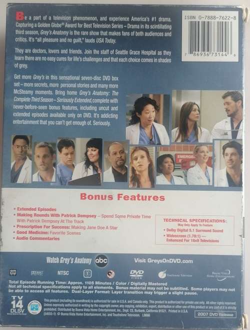 Grey's Anatomy Season 3 DVD Box Set