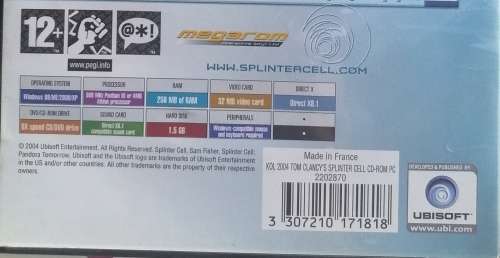 Tom Clancy`s splinter cell PC