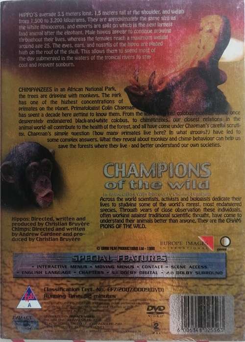 Champions of the wild - Hippos dvd