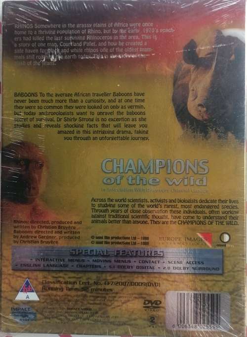Champions of the wild: Rhinos Clash of the Titans dvd *sealed*