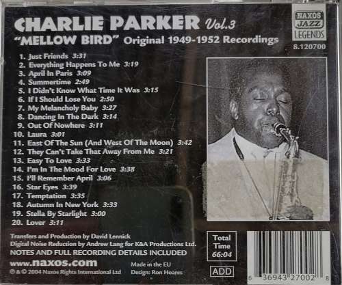 Charlie Parker - Mellow bird with strings cd
