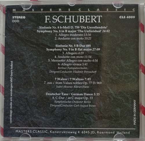 Masters classic: Schubert cd