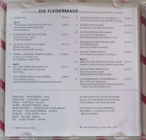 Discovering opera: Die fledermaus cd