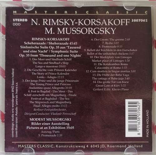 Masters classic: Rimsky-Korsakoff Mussorgsky cd