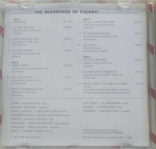 Discovering opera: The marriage of Figaro cd