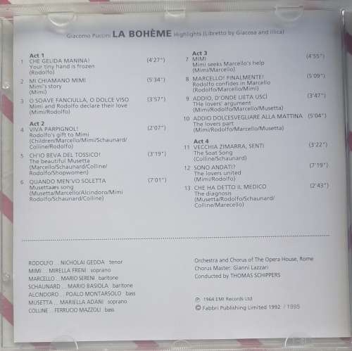 Discovering opera: La Boheme cd