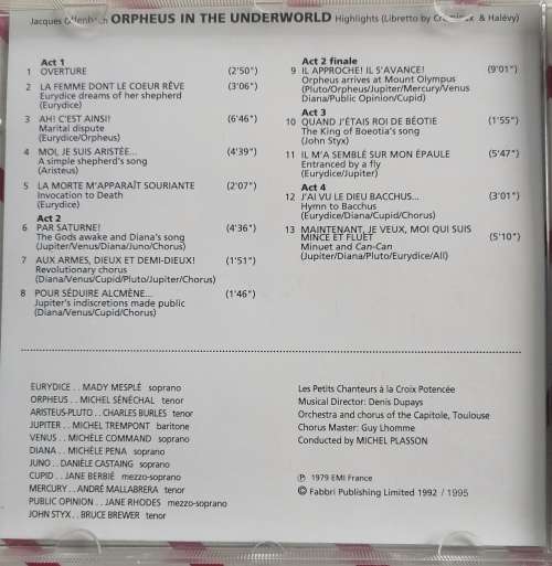 Discovering opera: Orpheus in the underworld cd