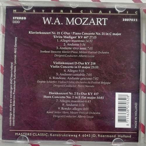 Masters classic: Mozart cd