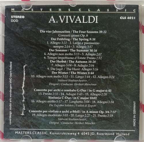 Masters classic: Vivaldi cd