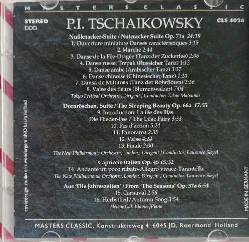 Masters classic: Tschaikowsky cd