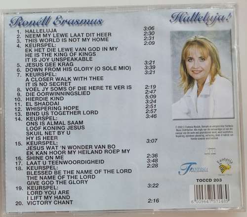 Ronell Erasmus - Halleluja cd