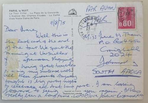 Vintage postcard: Souvenir de Paris