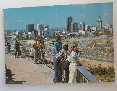 Vintage postcard: Perth skyline from King`s Park
