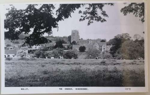 Vintage postcard: The church Winchcombe