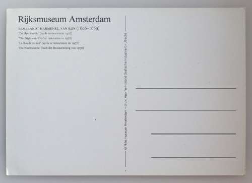 Vintage postcard: Rijksmuseum Amsterdam