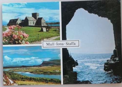Vintage postcard: Mull Iona Staffa