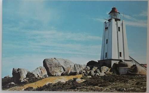 Vintage postcard: The lighthouse at Cape Columbine