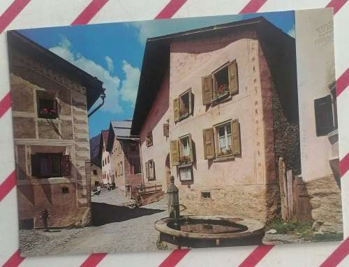 Vintage postcard: Dorfplatz Guarda
