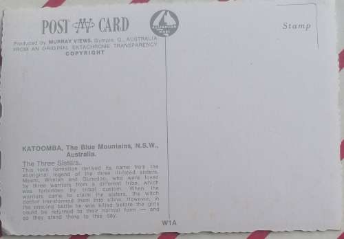 Vintage postcard: Katoomba, The blue mountains Australia