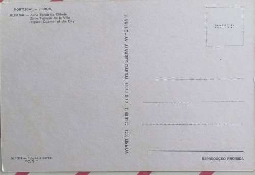 Vintage postcard: Portugal Lisboa