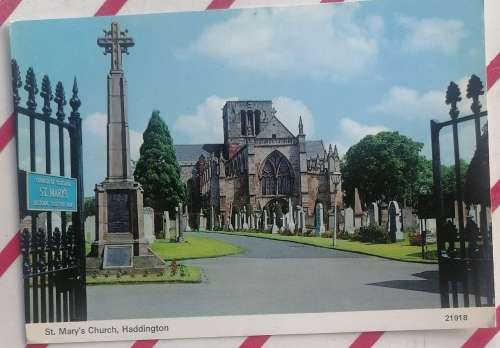 Vintage postcard: St Mary`s Church, Haddington