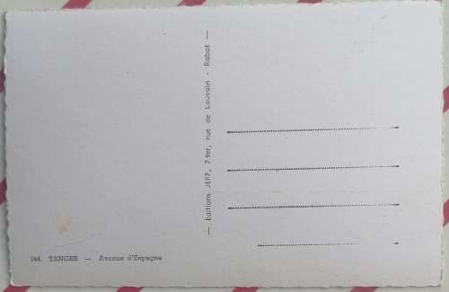 Vintage postcard: Tanger - avenue d`Espagne