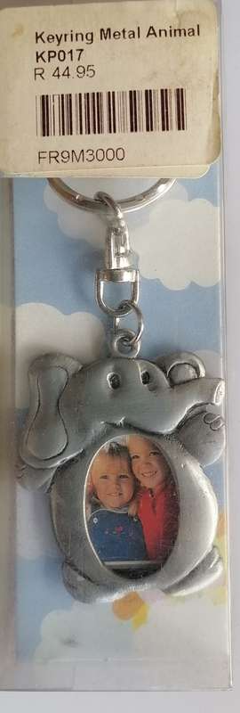 Keyring metal animal photo frame