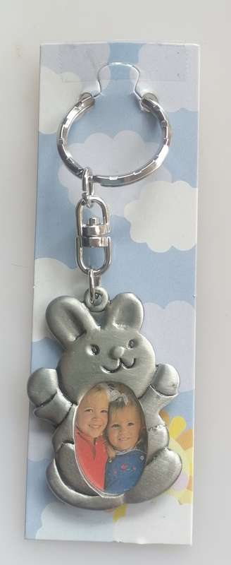 Metal keyring animal photo frame