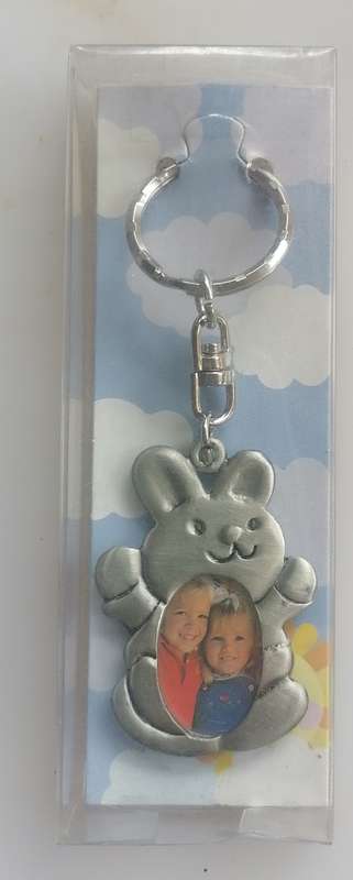 Metal keyring animal photo frame