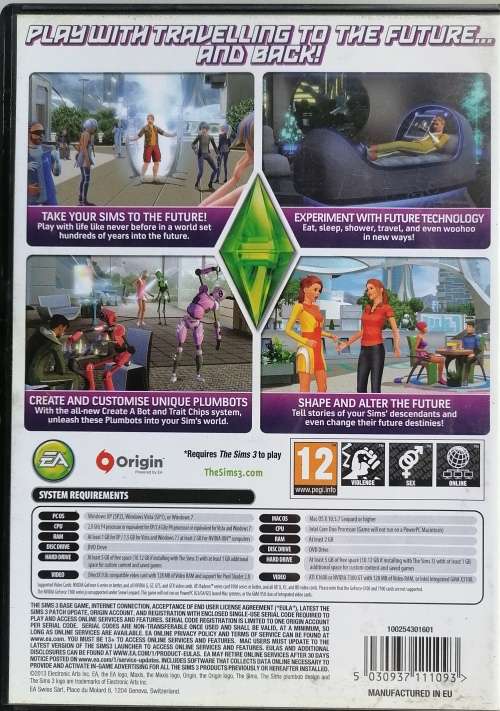 The Sims 3: Into the future expansion pack PC