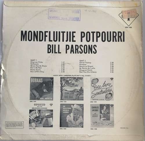 Bill Parsons Mondfluitjie potpourri LP
