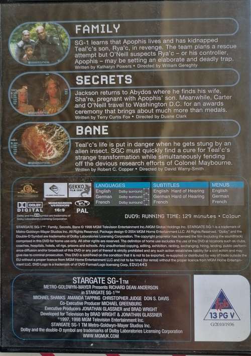 Stargate no 10 dvd