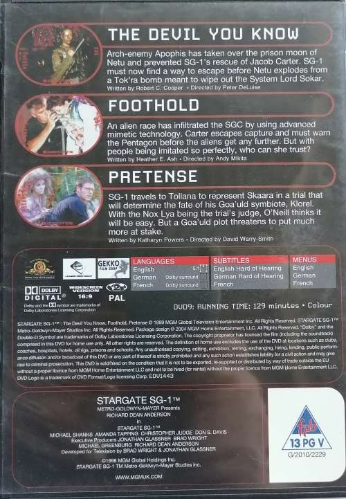 Stargate no 19 dvd