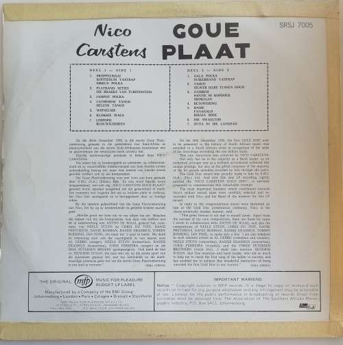 Nico Carstens Goue plaat LP