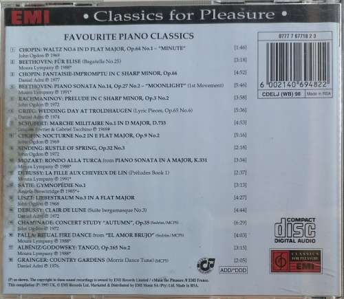 Favourite piano cd