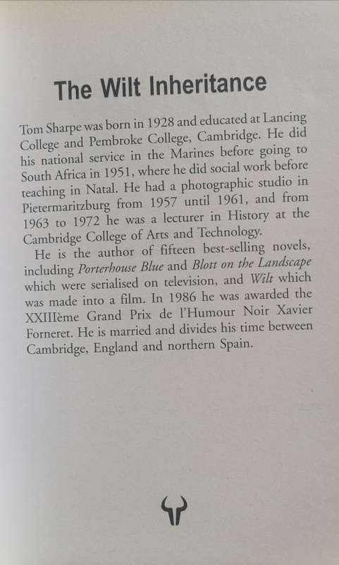 The Wilt inheritance by Tom Sharpe