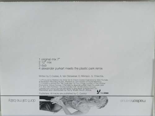 Madison avenue - Don`t call me baby cd