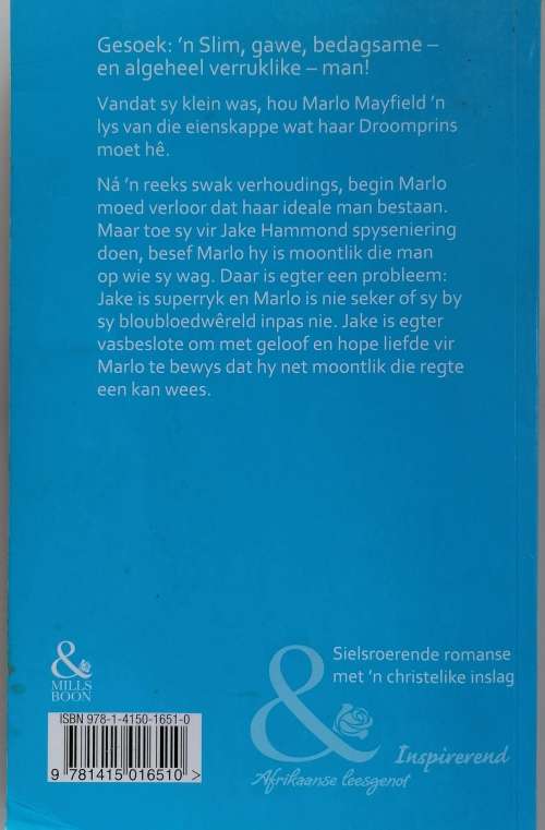 Die aspoestertjie-lys deur Judy Baer (Afrikaanse Mills and Boon)