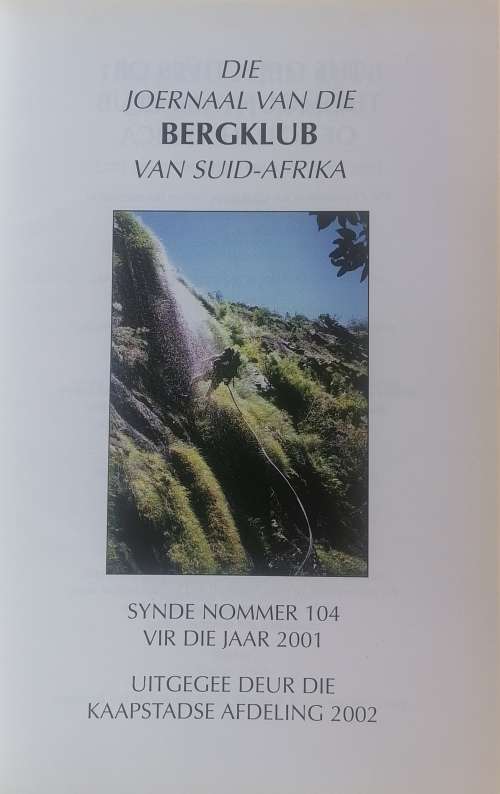 Die joernaal van die bergklub van Suid-Afrika 2001