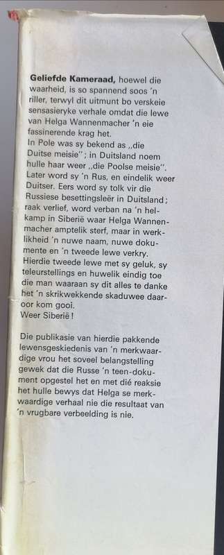 Geliefde kameraat - Die buitengewone verhaal van die jong Helga Wannenmacher deur Stefan Olivier