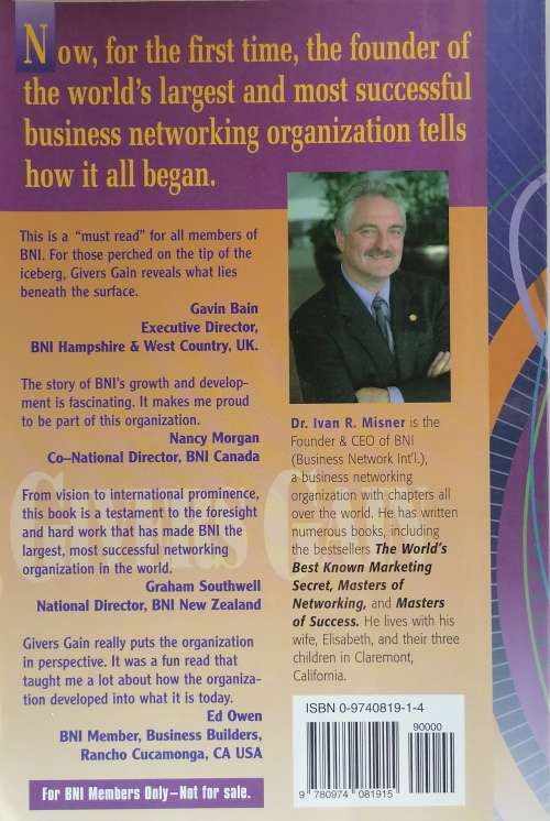 Givers gain by Ivan R Misner