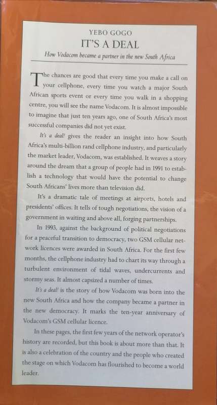 It`s a deal, how Vodacom became a partner in the new South Africa