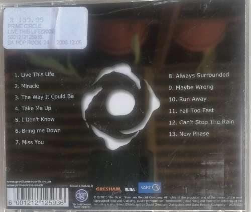 Prime Circle - Live this life cd